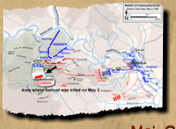 Map of Chacellorsville Battlefield and area Samuel was killed