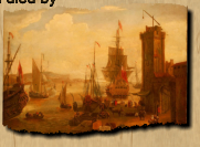 Dock Scene at a British Port, Jacob Knyff, 1673 - The Martha at dock