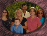 Michelle with dad Johnny, step mother Renay, sisters Kim and Sheri and brother Cody