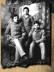 The same three Lakota boys begin the process of deculturization at the Carlisle Indian School