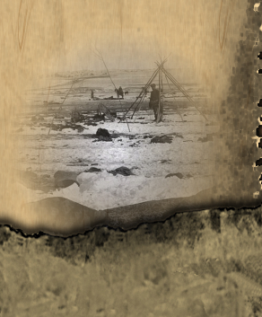 Wounded Knee a few days after the massacre - dead horses and indians visable